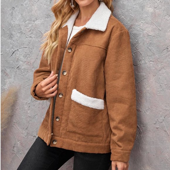 Teddy Lined Corduroy Jacket - Picture 2 of 9